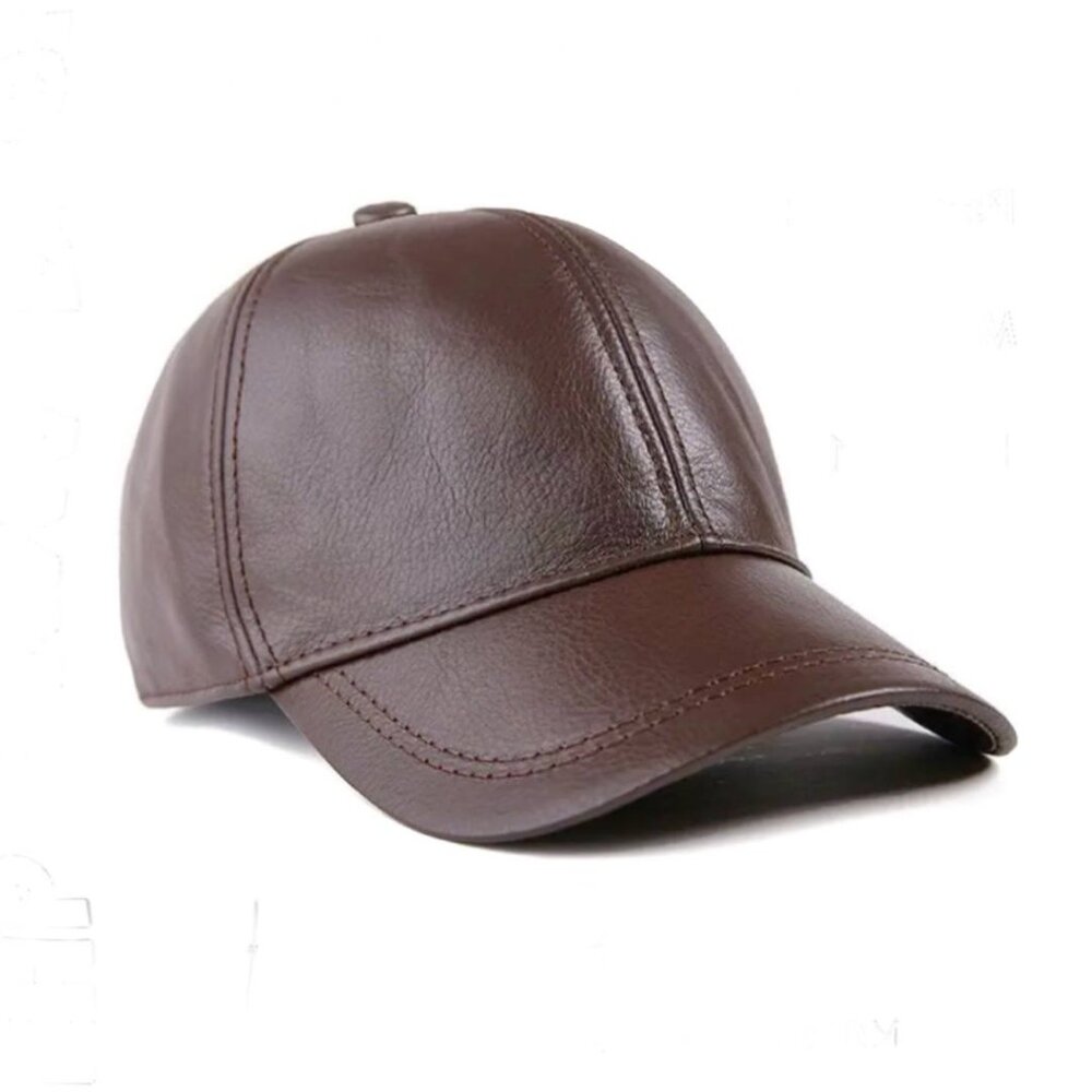 Real Lambskin Leather Ball Cap – Premium Leather Hat | Dad Hat